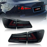 2007-2013 Lexus IS Series LED Tail Lights — Smoke & Red