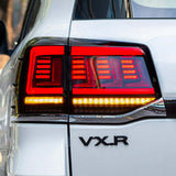2016-2021 Toyota Land Cruiser LED Tail Lights — V2 Smoke & Red