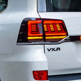 2016-2021 Toyota Land Cruiser LED Tail Lights — V2 Smoke & Red