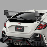 HRS 2017-21 Honda Civic 10th Gen Hatchback FK7 FK8 Mugen Style Carbon Fiber Spoiler