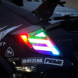 HRS 2016-21 Honda Civic 10th Gen Hatchback FK7 FK8 LED Tail Lights V2- RGB