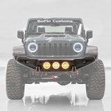 Jeep Gladiator Baja Steel Front Bumper with 3 LED Lights 2020-2026