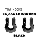 BLACK FORGED D RINGS 18,000lbs TOW HOOKS