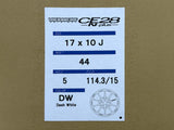 Volk Racing CE28N+ 17x10 +44 5x114.3 Dash White (Set of 4)