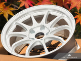 Volk Racing CE28N+ 17x10 +44 5x114.3 Dash White (Set of 4)