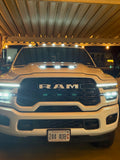 Stock TRX Style Challenger / Charger / Durango / Ram Hood Grill Clearance Lights (WHITE LED)