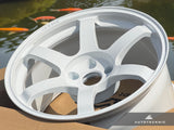 Volk Racing TE37 Saga SL 18x9.5 5x114.3 +22 Dash White (Set of 4)