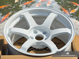 Volk Racing TE37 Saga SL 18x9.5 5x114.3 +22 Dash White (Set of 4)
