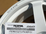 Volk Racing TE37 Saga SL 18x9.5 5x114.3 +22 Dash White (Set of 4)