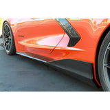 Chevrolet Corvette C8 Carbon Fiber Side Rocker Extensions/ Side Skirts