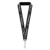 Lanyard - 1.0" - CHALLENGER Repeat w Text Black White