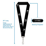 Lanyard - 1.0" - Dodge Viper Black Silver Logo REPEAT