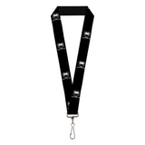 Lanyard - 1.0" - Dodge Viper Black Silver Logo REPEAT