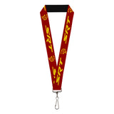 Lanyard - 1.0" - Dodge SRT Hellcat Logo Burgundy Yellow