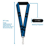 Lanyard - 1.0" - MOPAR Logo Stripe Black Blue