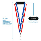 Lanyard - 1.0" - MOPAR Logo Stripe Blue White Red