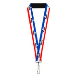 Lanyard - 1.0" - MOPAR Logo Stripe Blue White Red
