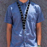 Lanyard - 1.0" - MOPAR Logo Repeat Black Silver Gradient