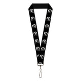 Lanyard - 1.0" - MOPAR Logo Repeat Black Silver Gradient