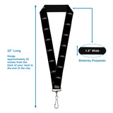 Lanyard - 1.0" - Plymouth GTX Emblem Black White