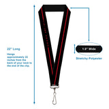 Lanyard - 1.0" - Dodge 100th Anniversary Logo Stripe Black Red
