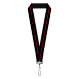 Lanyard - 1.0" - Dodge 100th Anniversary Logo Stripe Black Red