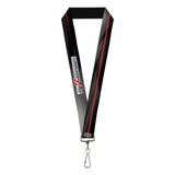 Lanyard - 1.0" - Dodge 100th Anniversary Rhombus Stripe Black-Gray Swirl Red