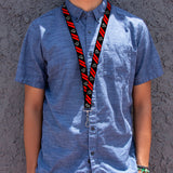 Lanyard - 1.0" - Demon Dodge Rhombus Hellcat Icons Black Red White