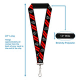 Lanyard - 1.0" - Demon Dodge Rhombus Hellcat Icons Black Red White