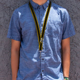 Lanyard - 1.0" - SUPER BEE Logo Stripes Black Yellow