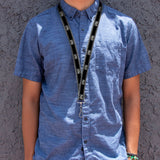 Lanyard - 1.0" - SUPER BEE Logo Stripes Black Gray