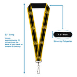 Lanyard - 1.0" - SUPER BEE Logo Stripes Yellow Black White