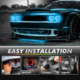 AURA PRO LED Triple Bundle for Dodge Challenger 08-23 ( Halo + Interior + Underglow ) - Bluetooth APP and Remote Controlled