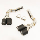 T304 Stainless Exhaust Muffler with Carbon Fiber Tips for Audi Q8 4M 2.0T 3.0T