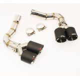 T304 Stainless Exhaust Muffler with Carbon Fiber Tips for Audi Q8 4M 2.0T 3.0T