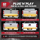OPT7 Redline Triple Tailgate Light Bar 60" Bundle for Chevy Silverado-GMC Sierra 1500 19-21