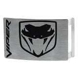 Dodge Viper Rock Star Buckle - Brushed Silver Black