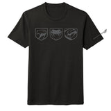 Mens T-Shirt Dodge Viper Tri-Logo