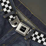 CHALLENGER Script Seatbelt Belt - Checker Black/White Webbing
