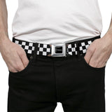 CHALLENGER Script Seatbelt Belt - Checker Black/White Webbing