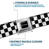 CHALLENGER Script Seatbelt Belt - Checker Black/White Webbing