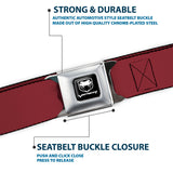 Dodge Viper Seatbelt Belt - Burgundy Webbing