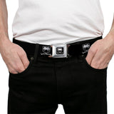 Dodge Viper Seatbelt Belt - Dodge Viper Black/Silver Logo REPEAT Webbing