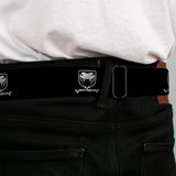 Dodge Viper Seatbelt Belt - Dodge Viper Black/Silver Logo REPEAT Webbing