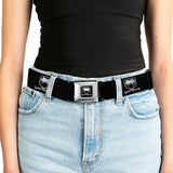 Dodge Viper Seatbelt Belt - Dodge Viper Black/Silver Logo REPEAT Webbing
