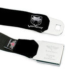 Dodge Viper Seatbelt Belt - Dodge Viper Black/Silver Logo REPEAT Webbing