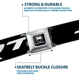 Dodge Viper Seatbelt Belt - SRT Black/White Webbing
