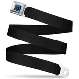 MOPAR Logo Full Color Black/Blue/White - 
 Seatbelt Belt - Black Webbing