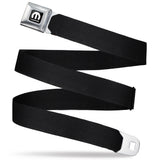 MOPAR Logo Full Color Black/White Seatbelt Belt - Black Webbing