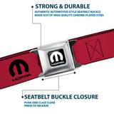 MOPAR Logo Full Color Black/White Seatbelt Belt - MOPAR Logo Repeat Fuchsia/Black Webbing